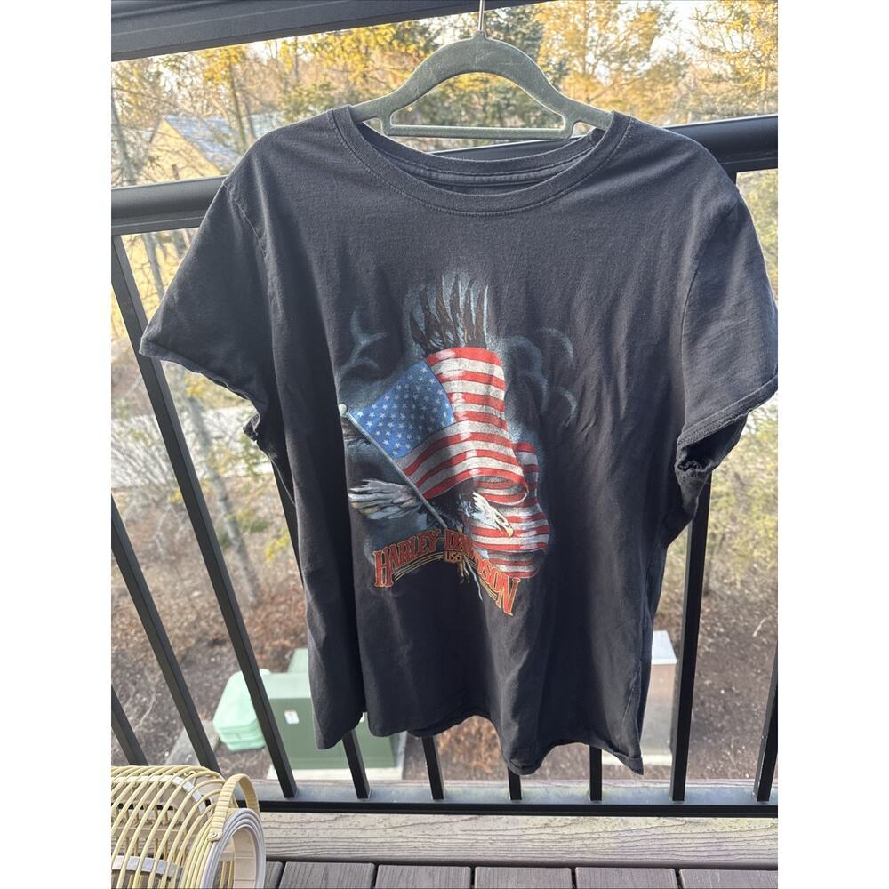 Harley-Davidson Freedom Files T-Shirt Women’s 2XL Black Graphic Print Crew Neck